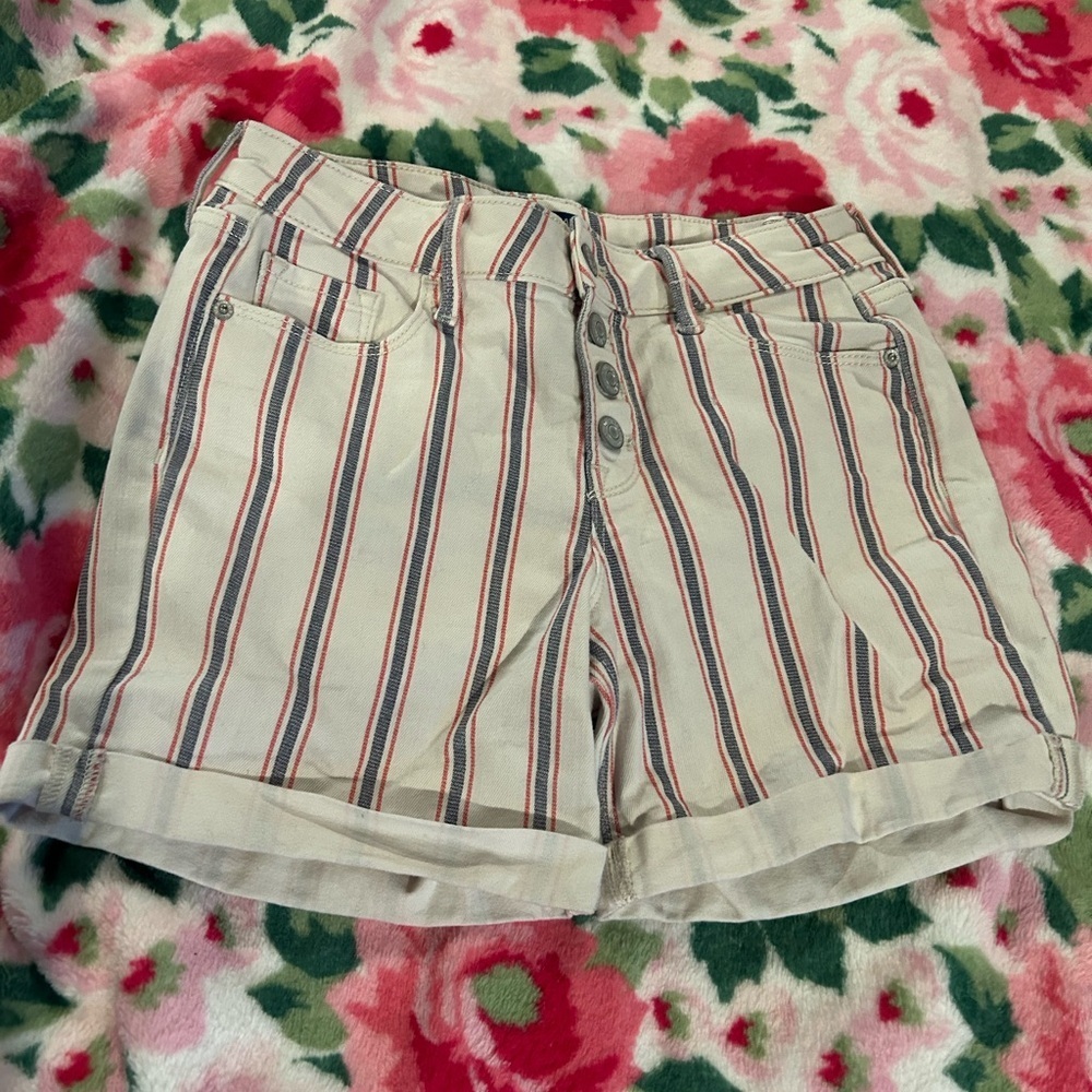Old Navy Size 2 Striped Jean Shorts - Picture 1 of 7